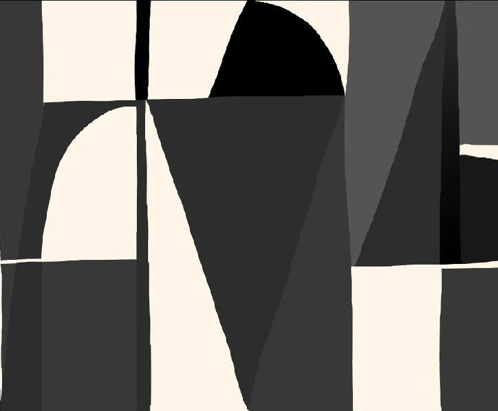 Papier peint Memphis style noir, XXL, tendance