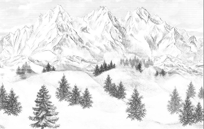 Papel pintado de la montaña de Chamonix