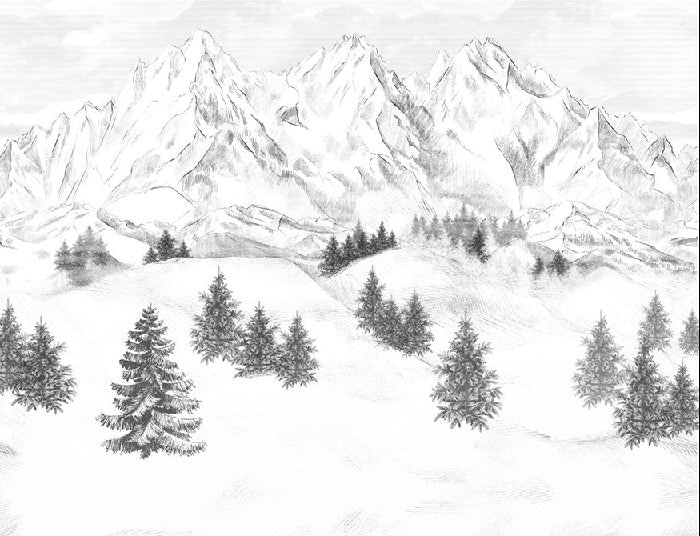 Papel pintado de la montaña de Chamonix