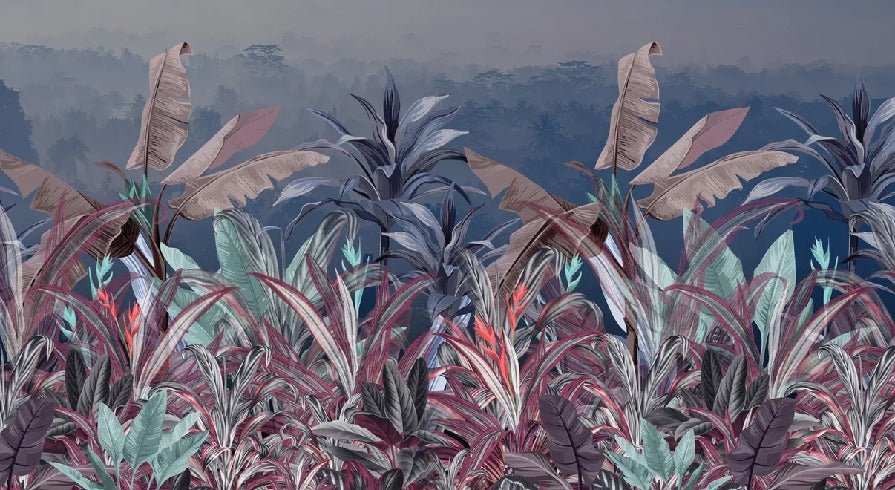 Papel pintado panorámico botánico