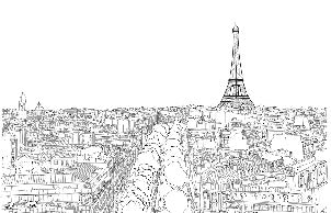 Papel pintado París panorámico