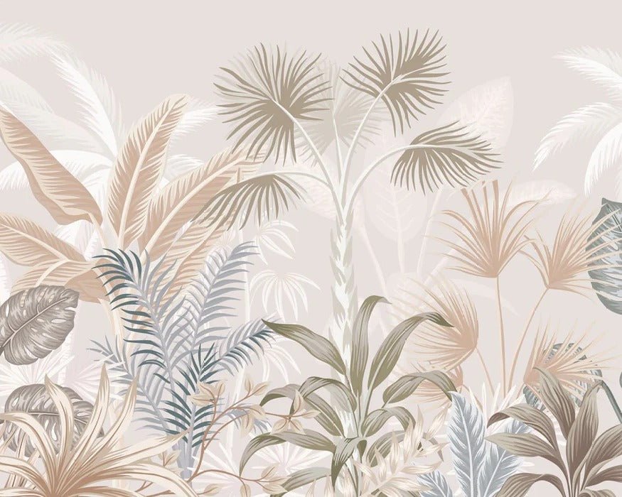 Papel pintado panorámico de la jungla de terracota