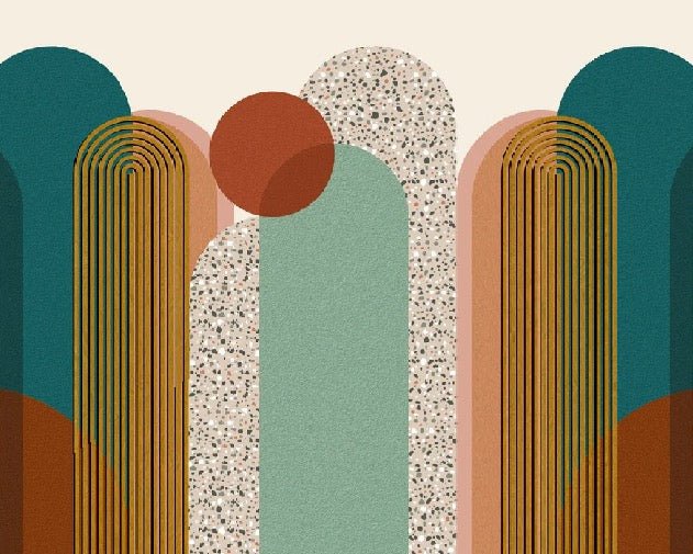Papel pintado tendencia gráfica Art pop deco