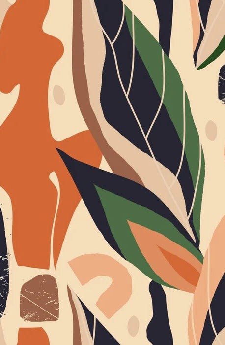 Papel pintado vegetal abstracto