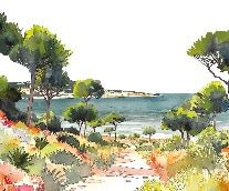 Papel pintado panorámico de verano