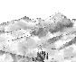Papel pintado Aravis mountains en blanco y negro