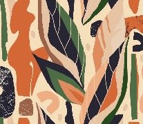 Papel pintado vegetal abstracto