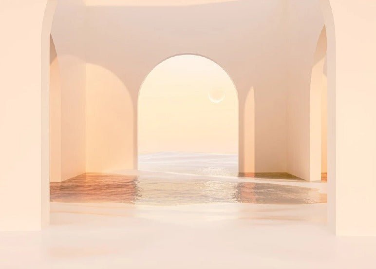 Papel pintado arco panorámico puesta de sol