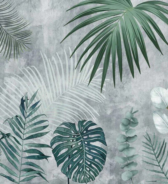 Papel pintado Jungla biofílica monocroma