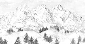 Papel pintado de la montaña de Chamonix