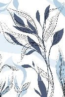 Papel pintado gráfico de flores azules