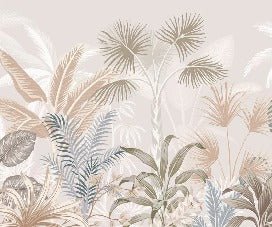 Papel pintado panorámico de la jungla de terracota