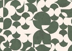Papier peint rétro forme graphique vert