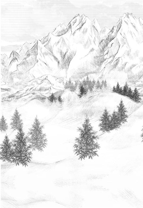 Papel pintado de la montaña de Chamonix