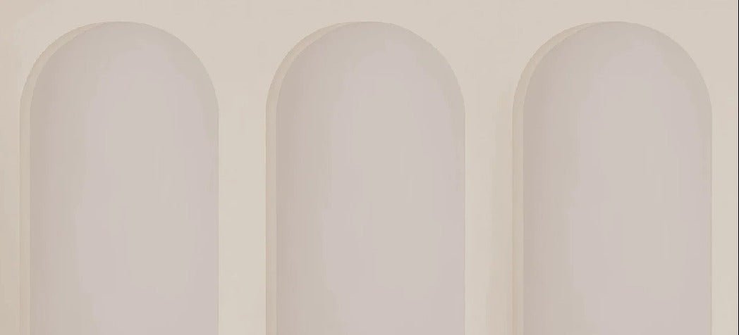 Papel pintado arco panorámico beige