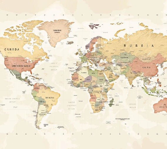 Fondo de escritorio de exploración panorámica del mapa del mundo
