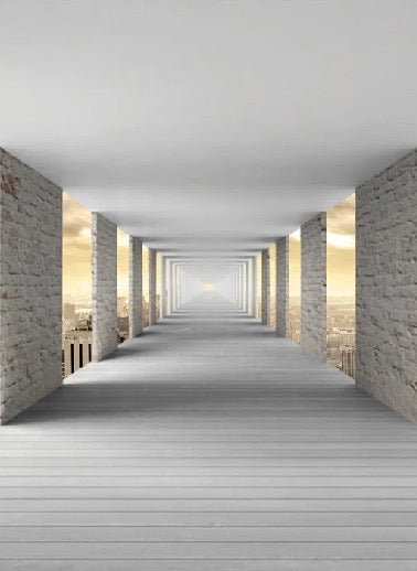 Papier peint trompe l'oeil New York Hall