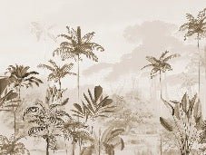 Papier peint panoramique jungle eden sépia