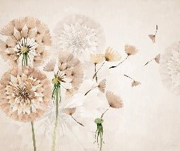 Papier peint fleur pissenlit, XXL, tendance