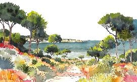 Papel pintado panorámico de verano