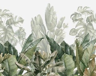 Papel pintado panorámico Plátano verde