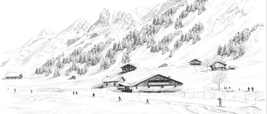 Papier peint Clusaz ski fond montagne Confins