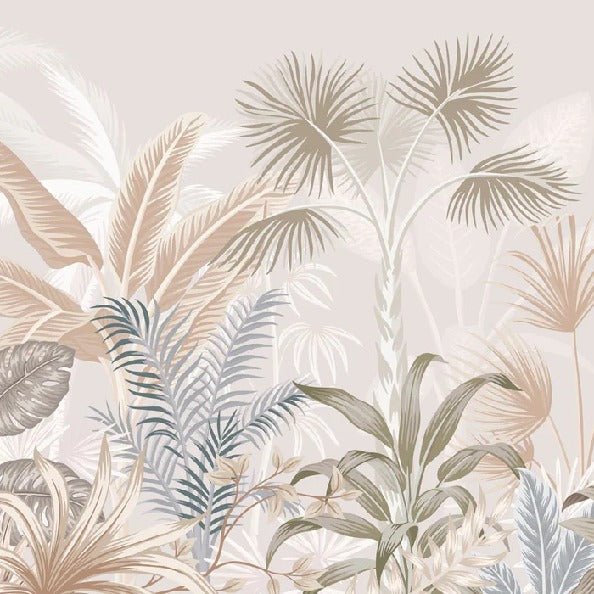 Papel pintado panorámico de la jungla de terracota