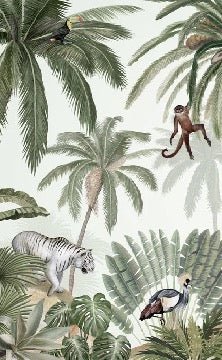 Papel pintado infantil Jungla pacífica