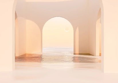Papel pintado arco panorámico puesta de sol