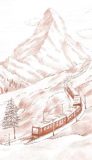Papel pintado terracota Matterhorn panorámico
