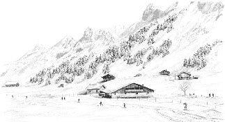 Papel pintado Clusaz ski fond montagne Confins