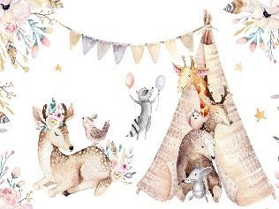 Papel pintado panorámico para dormitorio infantil