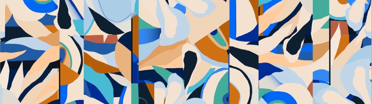 Papier peint abstrait vibrant, XXL, tendance