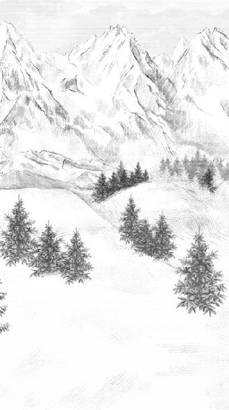 Papel pintado de la montaña de Chamonix