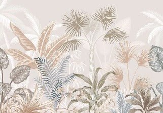 Papel pintado Panorámica de la jungla de terracota