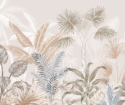 Papel pintado panorámico de la jungla de terracota