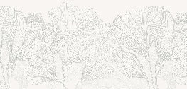 Papel pintado Vals de flores panoramico gris y blanco