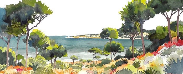 Papel pintado panorámico de verano