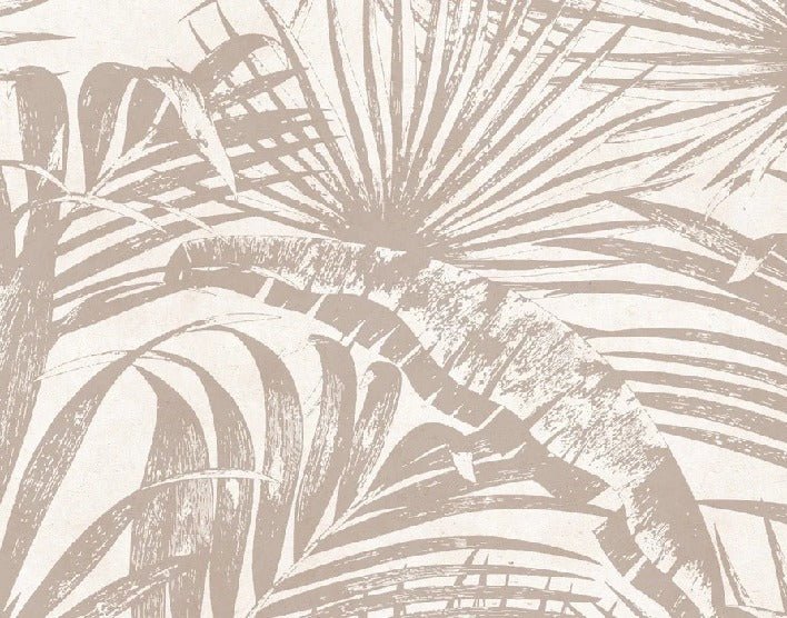 Papel pintado Hoja de selva monocromo