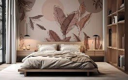 Papier peint panoramique végétal graphique, XXL, tendance