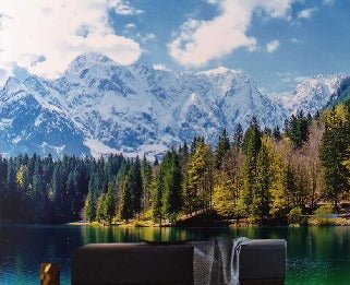 Papel pintado panorámico Lago de montaña en Alta Saboya