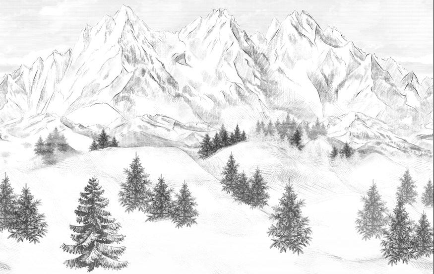 Papel pintado de la montaña de Chamonix
