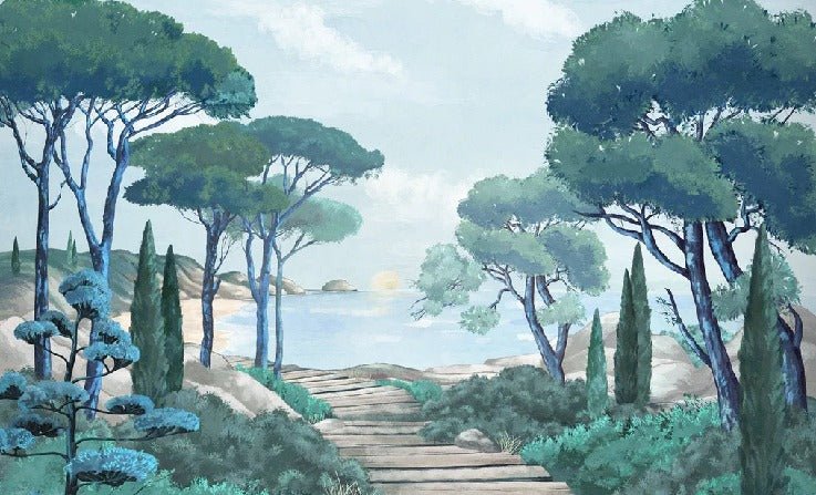 Papier peint balade dans les calanques, XXL, tendance