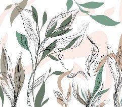 Papel pintado panorámico de flores gráficas
