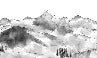 Papel pintado Aravis mountains en blanco y negro