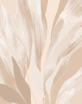 Papel pintado de tela floral beige