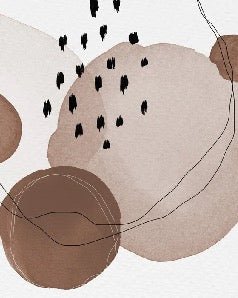 Papier peint moderne aquarelle marron, XXL, tendance