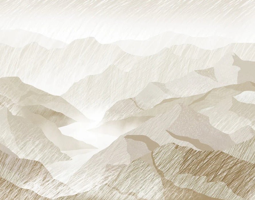 Papel pintado de Ilustración de montaña en sepia
