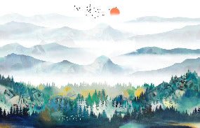 Papier peint Mountain & Scandinave, XXL, tendance