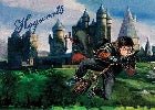 Fondo de pantalla panorámico del partido de quidditch de Harry Potter